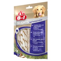 Friandise stick à mâcher en peau de boeuf garni de boeuf pour chien de petite race de 1 à 12 Kg 35 pièces